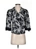 Per Se By Carlisle 100% Silk Black Silk Blazer Size 2 - photo 1