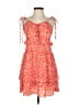 Simplee 100% Polyester Hearts Orange Casual Dress Size S - photo 1