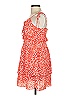 Simplee 100% Polyester Hearts Orange Casual Dress Size S - photo 5