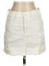 Express Solid White Denim Skirt Size 00 - photo 1