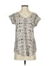 Express Silver Short Sleeve Blouse Size XS - photo 1