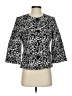 Karl Lagerfeld Paris Print Black Blazer Size 4 - photo 1