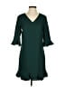 CeCe 100% Polyester Solid Green Casual Dress Size 0 - photo 1