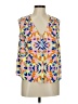 Mara Hoffman 100% Polyester Yellow Ivory 3/4 Sleeve Blouse Size M - photo 1