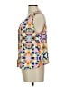 Mara Hoffman 100% Polyester Yellow Ivory 3/4 Sleeve Blouse Size M - photo 5