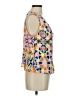 Mara Hoffman 100% Polyester Yellow Ivory 3/4 Sleeve Blouse Size M - photo 4