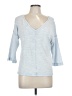 Splendid Blue 3/4 Sleeve Top Size XL - photo 1