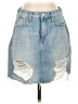L'Agence 100% Cotton Solid Blue Denim Skirt Size 27 waist - photo 1