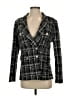 Aqua 100% Polyester Plaid Gray Blazer Size S - photo 1