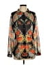 CAbi 100% Polyester Paisley Black Long Sleeve Blouse Size S - photo 1