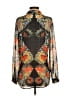CAbi 100% Polyester Paisley Black Long Sleeve Blouse Size S - photo 2