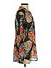 CAbi 100% Polyester Paisley Black Long Sleeve Blouse Size S - photo 4