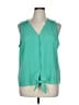 Nine West 100% Polyester Teal Sleeveless Blouse Size XL - photo 1