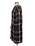 Samsoe Samsoe 100% Polyester Plaid Black Burgundy Casual Dress Size S - photo 5
