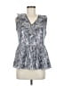 Kobi Halperin Gray Sleeveless Silk Top Size M - photo 1