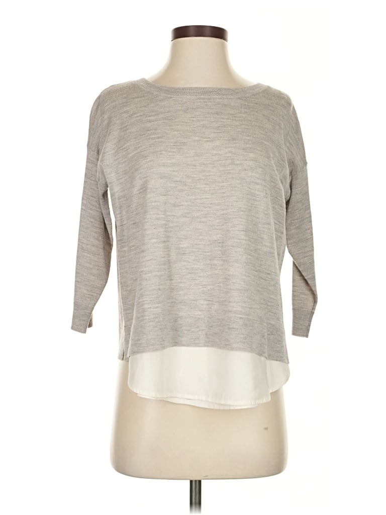 Club Monaco Pullover Sweater: Gray Tops - Size X-Small