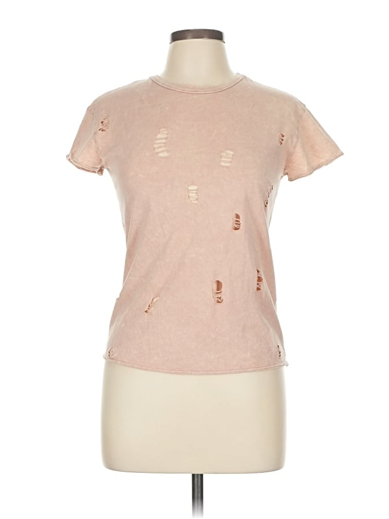 Pre-owned Aqua Short Sleeve T-shirt In Brown