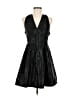 Topshop Metallic Black Cocktail Dress Size 8 - photo 1