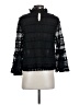 INA 100% Polyester Black Long Sleeve Blouse Size S - photo 2