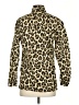 Zara Animal Print Brown Long Sleeve Button-Down Shirt Size S - photo 2