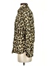 Zara Animal Print Brown Long Sleeve Button-Down Shirt Size S - photo 5