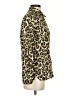 Zara Animal Print Brown Long Sleeve Button-Down Shirt Size S - photo 4