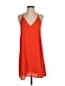 Three Eighty Two 100% Polyester Solid Orange Casual Dress Size S - photo 1