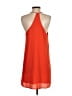 Three Eighty Two 100% Polyester Solid Orange Casual Dress Size S - photo 2