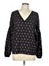Ann Taylor 100% Polyester Black Long Sleeve Blouse Size L - photo 1