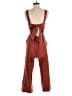 Express Solid Brown Orange Jumpsuit Size XS - photo 2