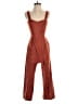Express Solid Brown Orange Jumpsuit Size XS - photo 1