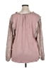 Left Coast by Dolan 100% Polyester Animal Print Pink Long Sleeve Blouse Size 1X - photo 2