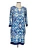 Neiman Marcus Print Blue Casual Dress Size 12 - photo 1
