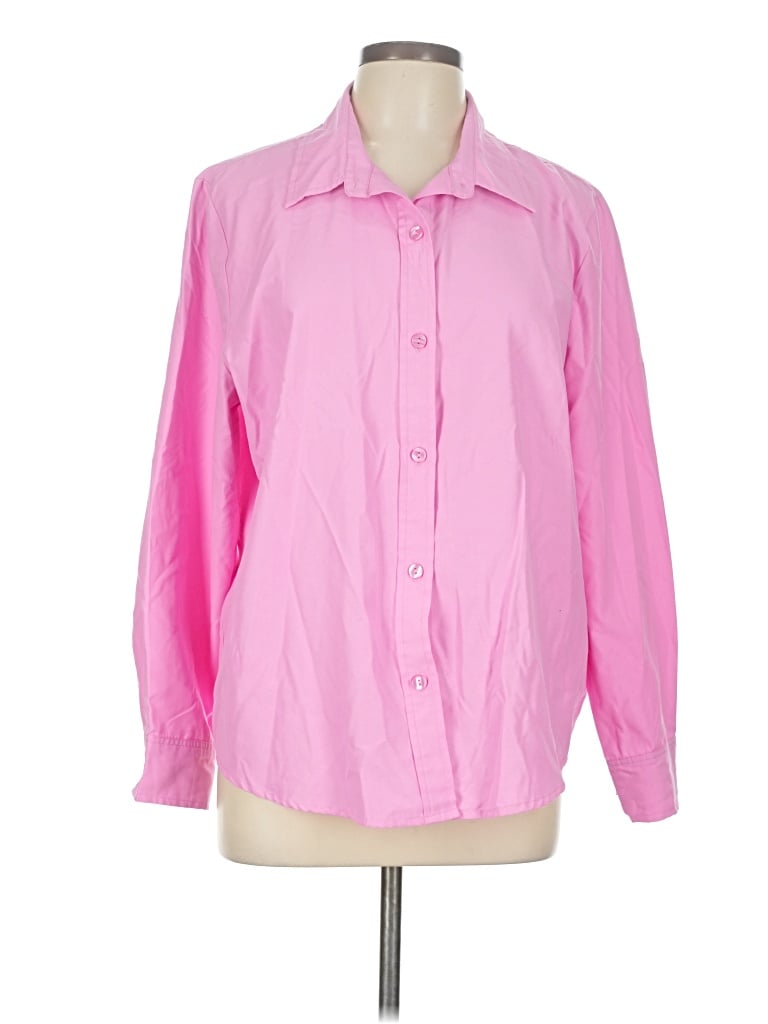 Pre-owned Blair Long Sleeve Blouse In Pink