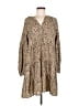 Unbranded 100% Polyester Animal Print Tan Casual Dress Size M - photo 1