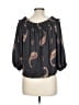 Ryegrass 100% Polyester Black 3/4 Sleeve Blouse Size L - photo 2