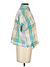 Madewell Color Block Teal Blue Short Sleeve Blouse Size S - photo 4