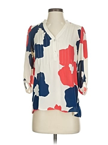 Annie Griffin 3/4 Sleeve Silk Top (view 1)