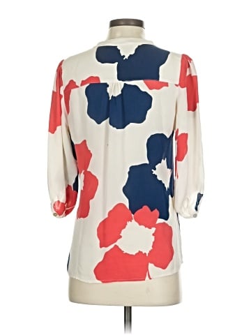 Annie Griffin 3/4 Sleeve Silk Top (view 2)