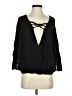 Free People Black 3/4 Sleeve T-Shirt Size XS - photo 1