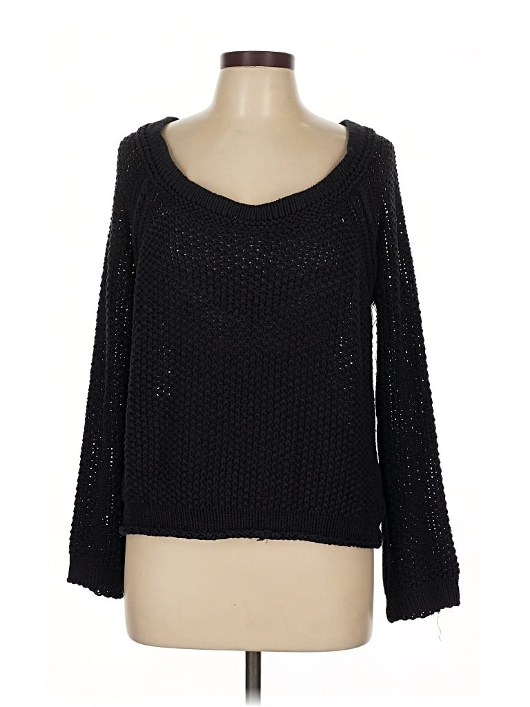 Pre-owned Free People Pullover Sweater In Black