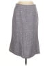 Doncaster Collection Chevron-herringbone Gray Purple Silk Skirt Size 6 - photo 1