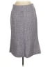 Doncaster Collection Chevron-herringbone Gray Purple Silk Skirt Size 6 - photo 2