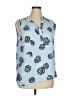 Alice Blue 100% Polyester Floral Blue Sleeveless Blouse Size XL - photo 1