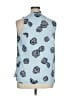 Alice Blue 100% Polyester Floral Blue Sleeveless Blouse Size XL - photo 2