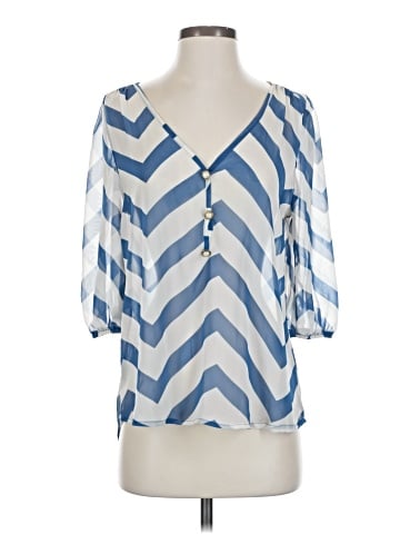 Buttons 3/4 Sleeve Blouse (view 1)