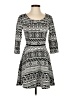 Bebop Print Gray Casual Dress Size S - photo 1