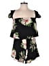 Missguided 100% Polyester Tropical Black Romper Size 6 - photo 1