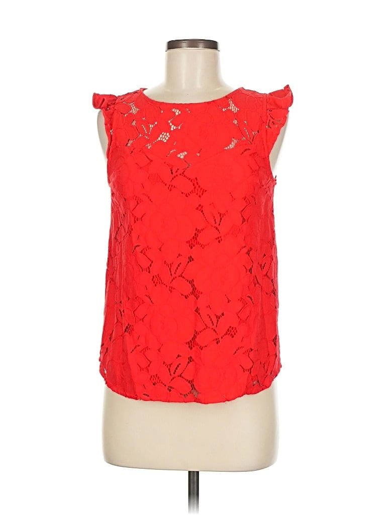Pre-owned Monteau Sleeveless Blouse In Red