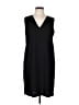 Vince. 100% Polyester Solid Black Casual Dress Size 12 - photo 1